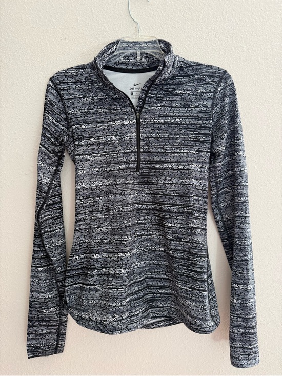 Nike Jackets & Blazers - Nike Black & Gray Quarter-Zip Space-Dye Pullover